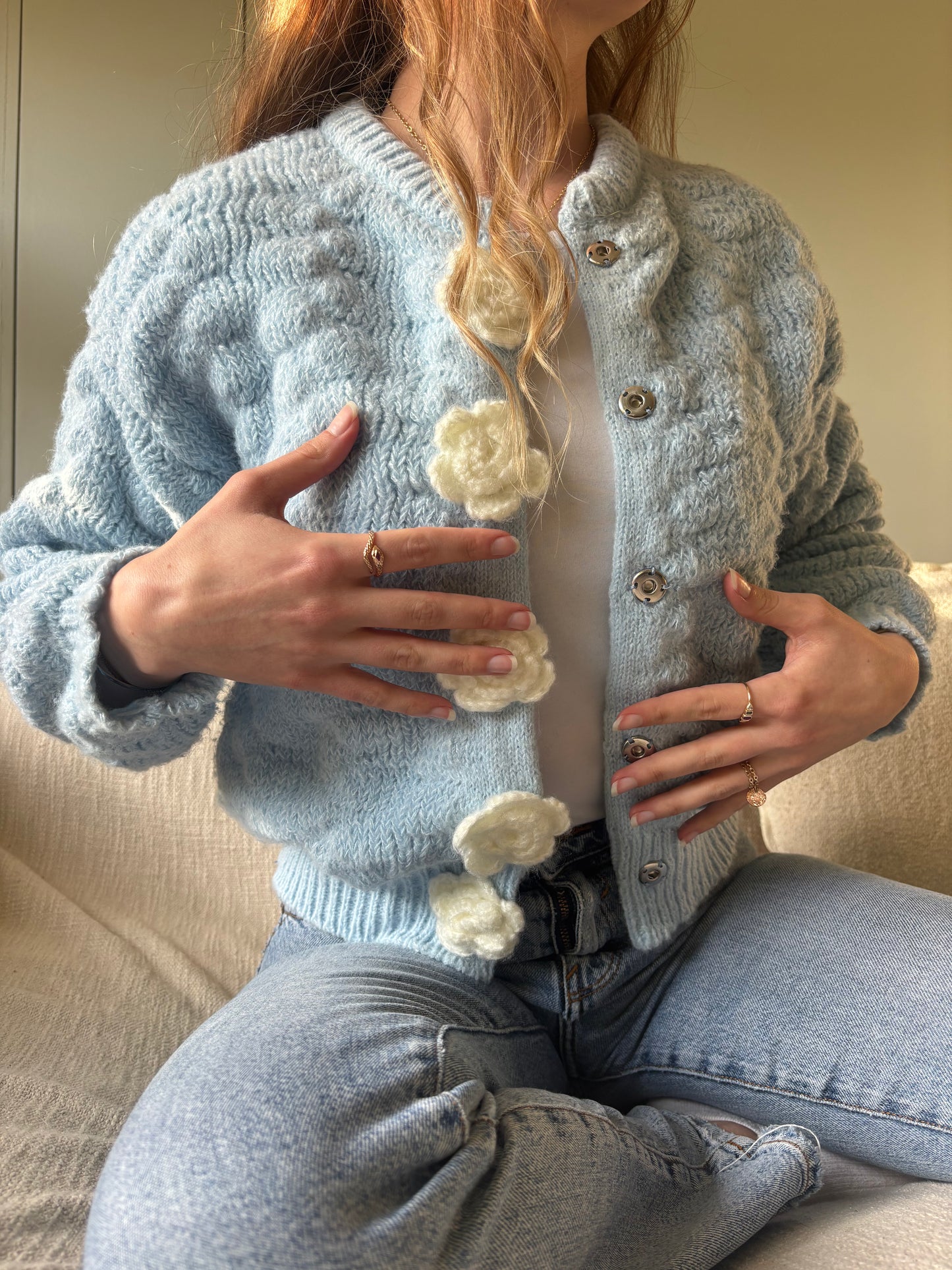 Cardigan à fleurs